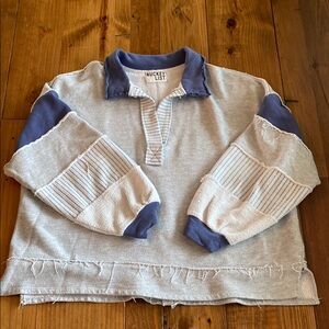 BUCKETLIST Blue and Gray Rugby Shirt